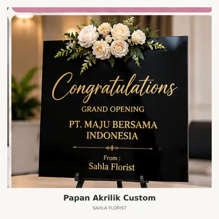 Papan Bunga Akrilik Tambelang